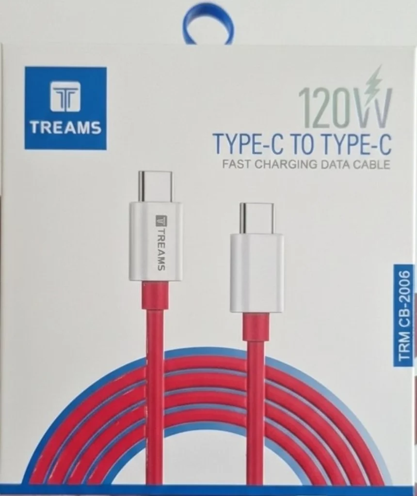 Treams 120W Type-C to Type-C Fast Charging Data Cable (TRM CB-2006)