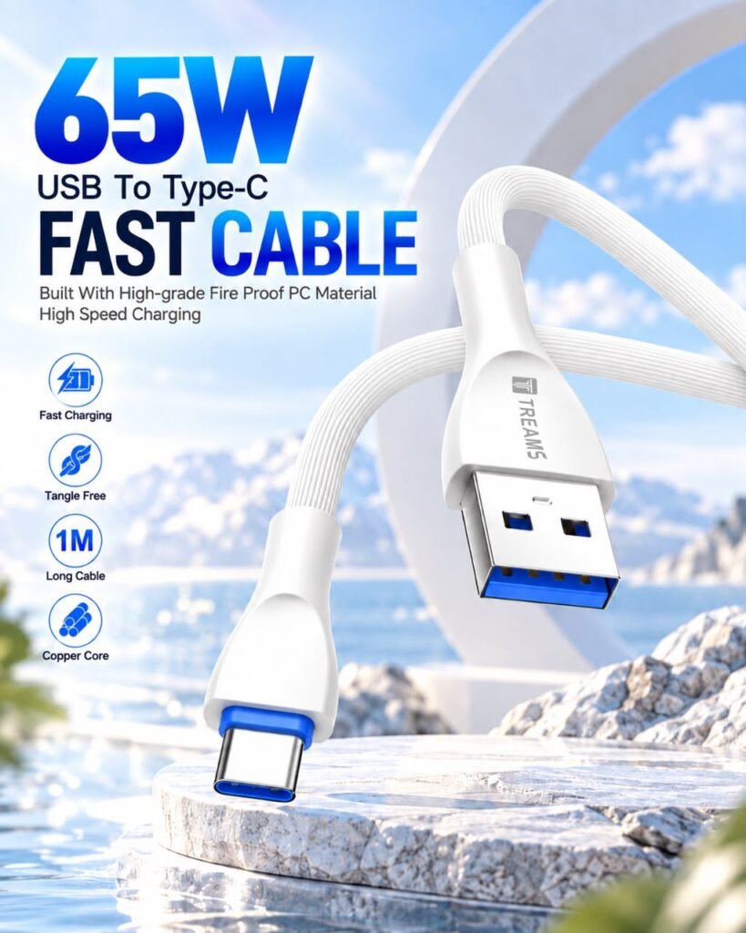 Treams 65W USB to Type-C Fast Cable 1M (TRM TR-61)