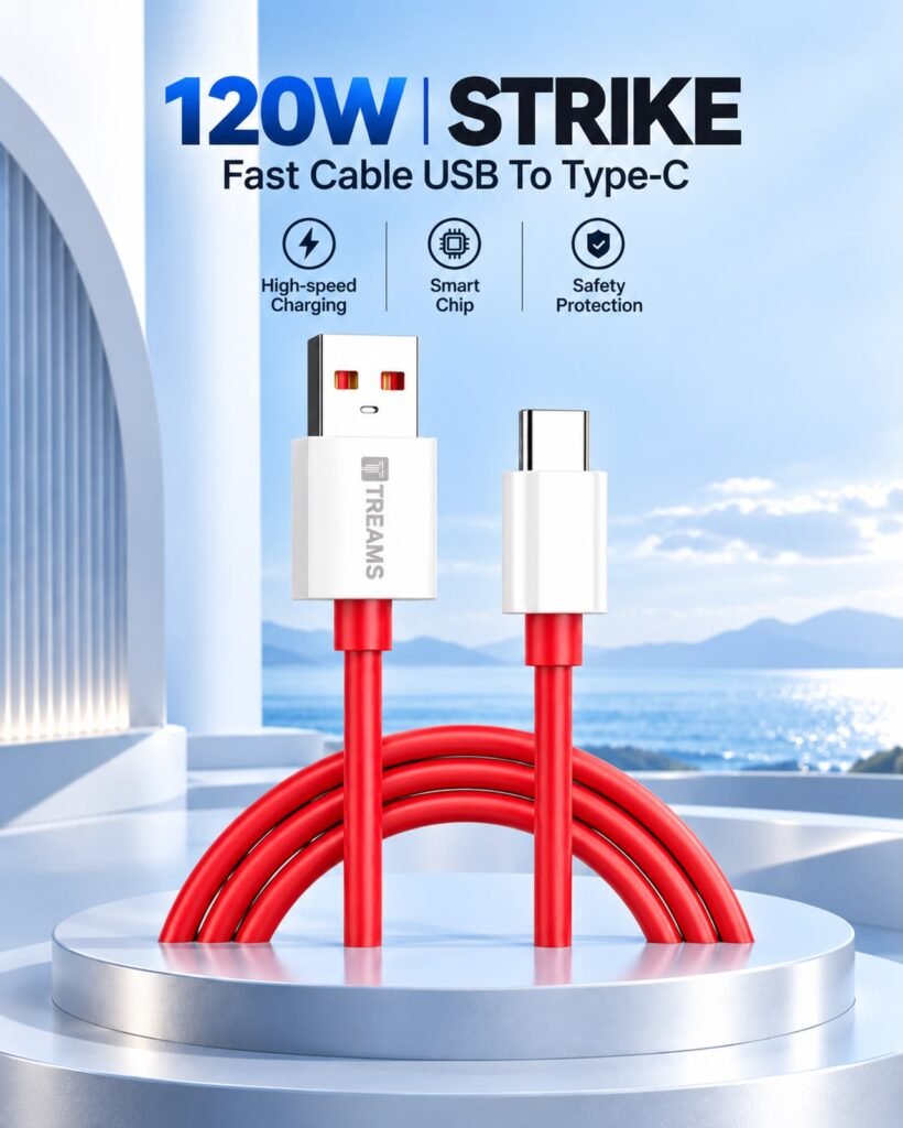Treams 120W Strike USB to Type-C Fast Cable (TRM CB-2005)